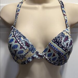 Island Soul blue paisley bikini top